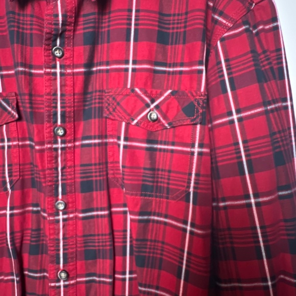 2 G. H. Bass & Co Red Plaid Lumberjack Button Down Long Sleeve Shirt Men’s XXL - Picture 4 of 10